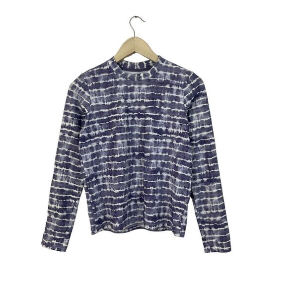 Athleta Girl XXL 16 Tie Dyed Tropics Rashguard Swimsuit Top ONLY Purple Girls - Picture 2 of 11